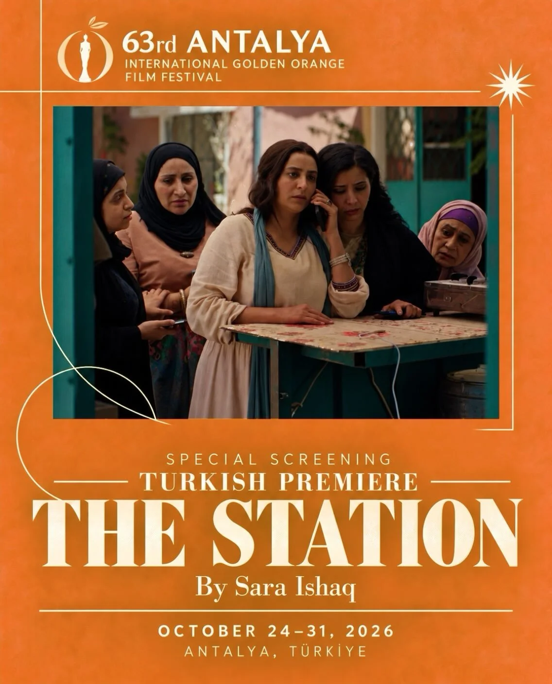 THE STATION is heading to Antalya! 🇹🇷

Sara Ishaq&rsquo;s The Station will have its Turkish premiere as an Out-of-Competition Special Screening at the 63rd Antalya International Golden Orange Film Festival, Turkey&rsquo;s longest-running film festi