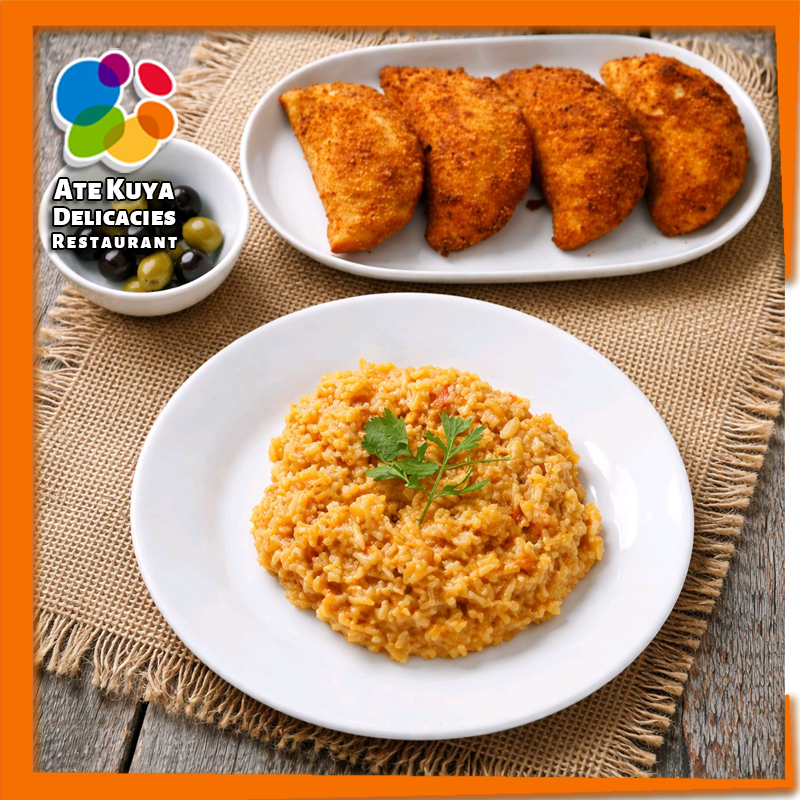 1004 - Rissóis de Camarão com Arroz de Tomate