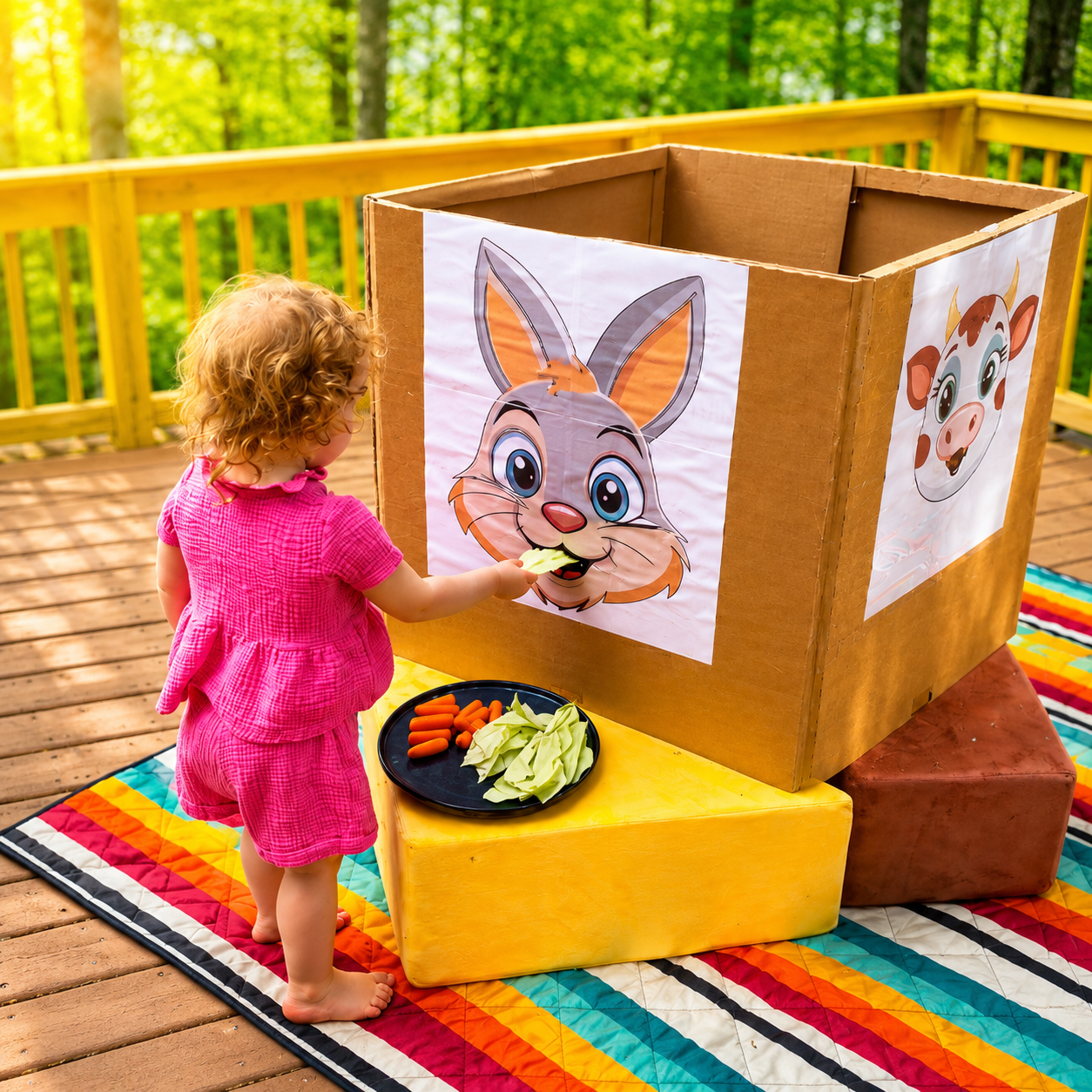 Feed the Animal Paper Cutouts Game