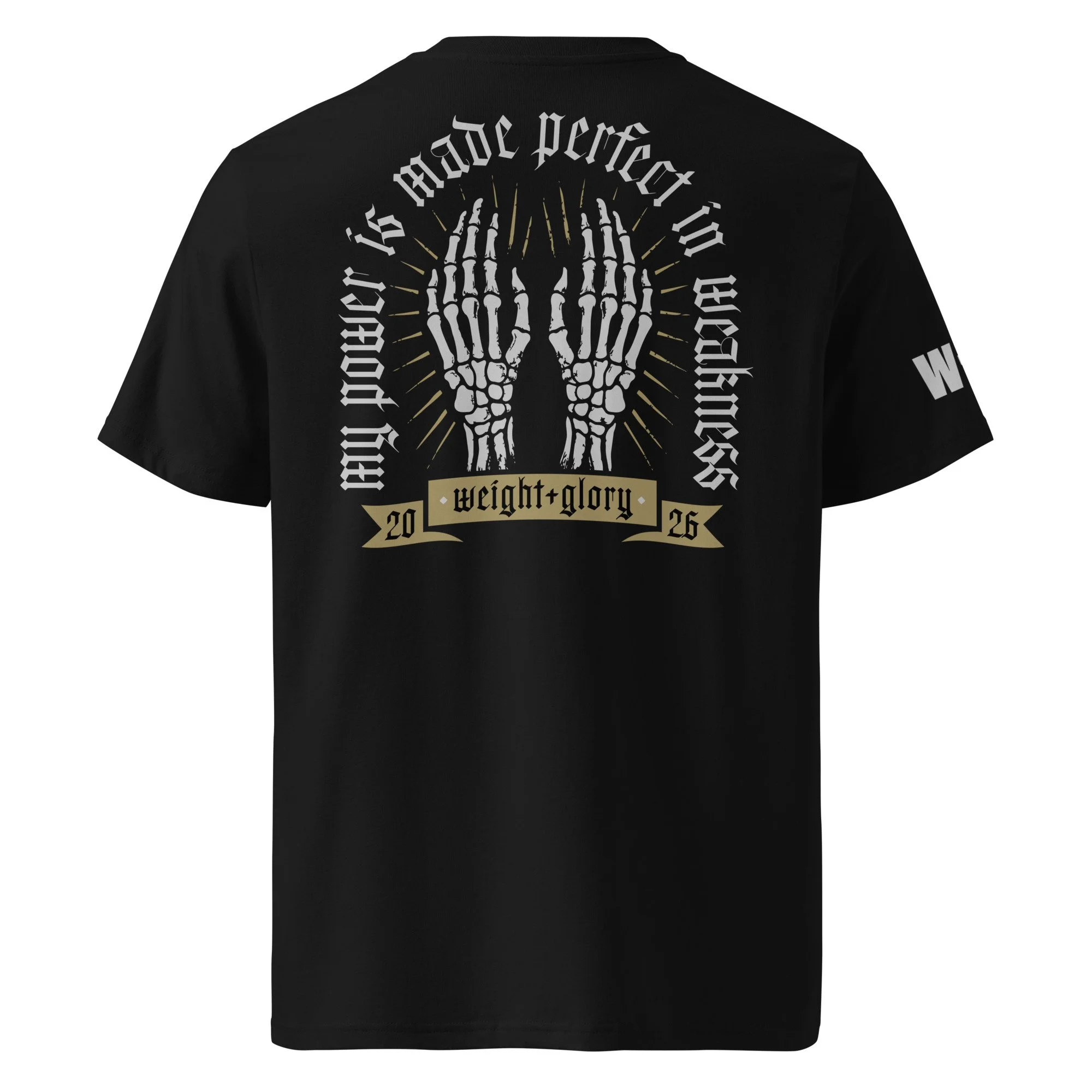 POWER IN WEAKNESS premium organic tee