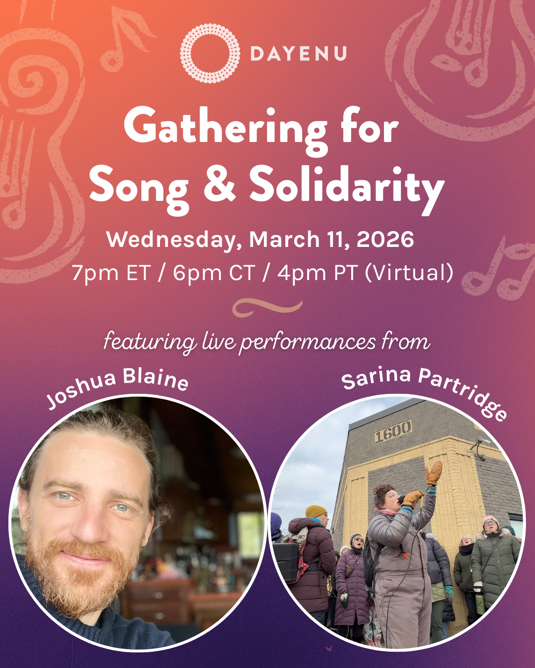 Gathering for Song &amp; Solidarity with Dayenu