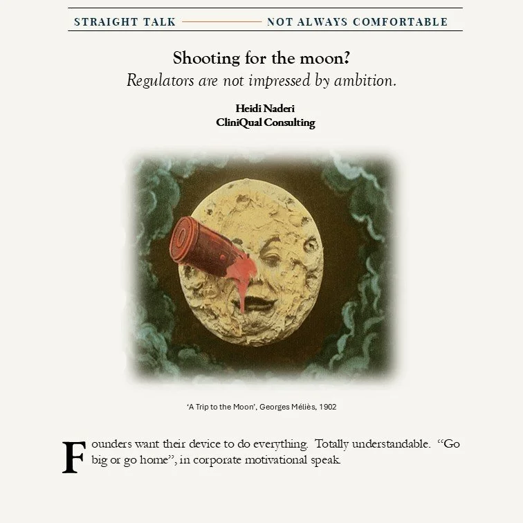 Shooting for the moon? Regulators are not impressed by ambition.