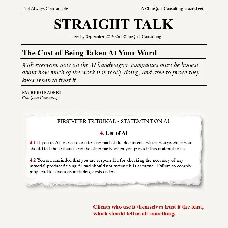 The Cost of Being Taken At Your Word
