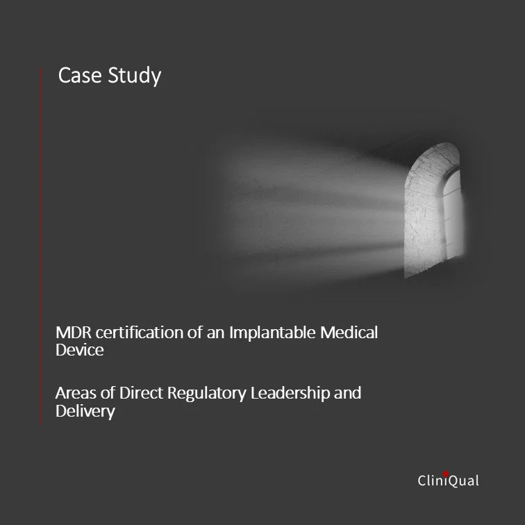 MDR Certification of an Implantable Medical Device - Case Study