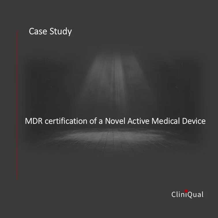 MDR Certification of Novel Active Medical Device - Case Study