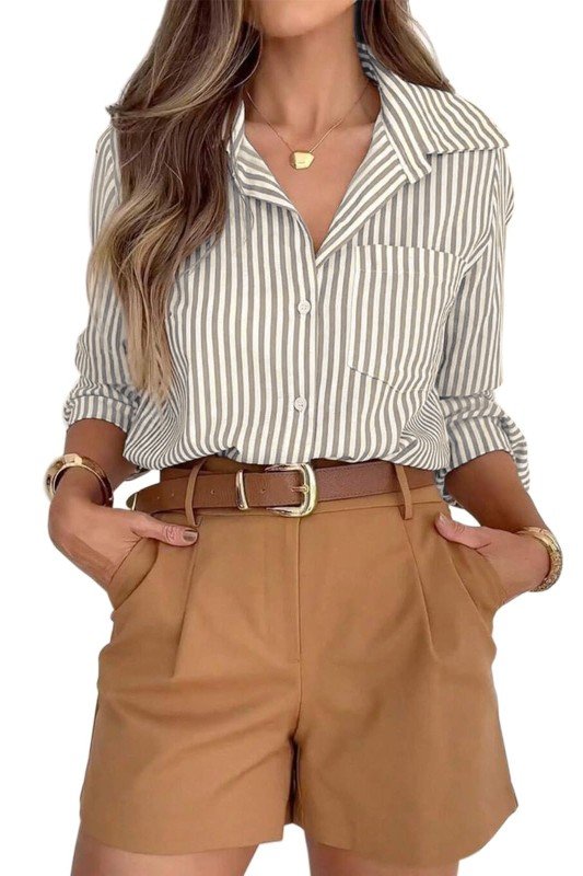 Khaki Striped Blouse.jpg