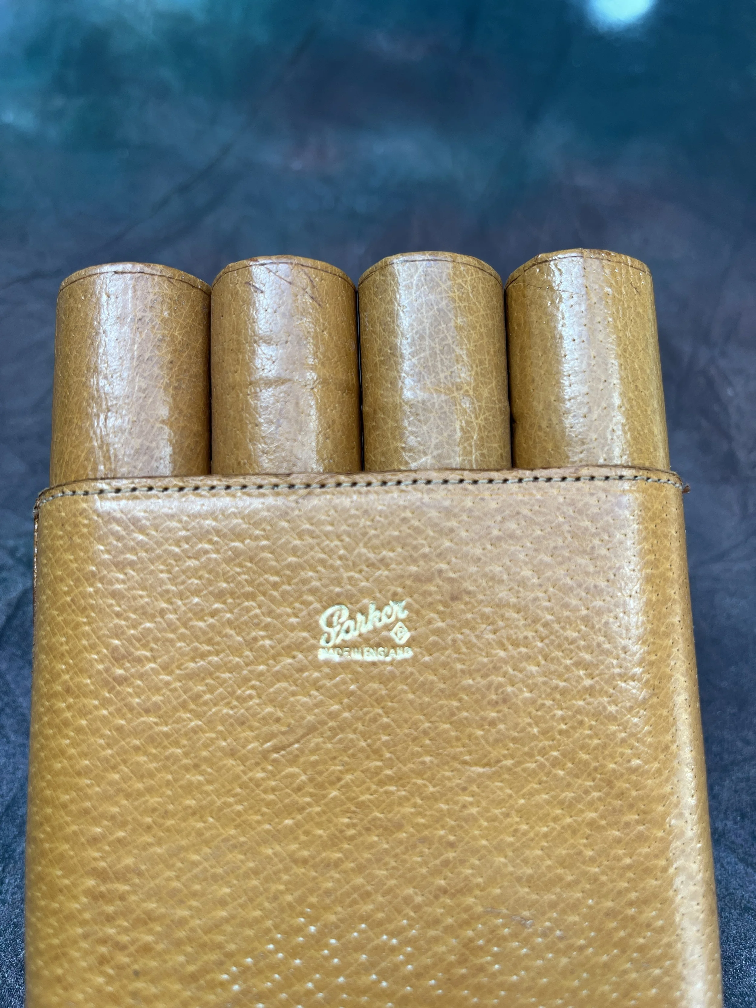 Parker Pigskin Leather Cigar Case