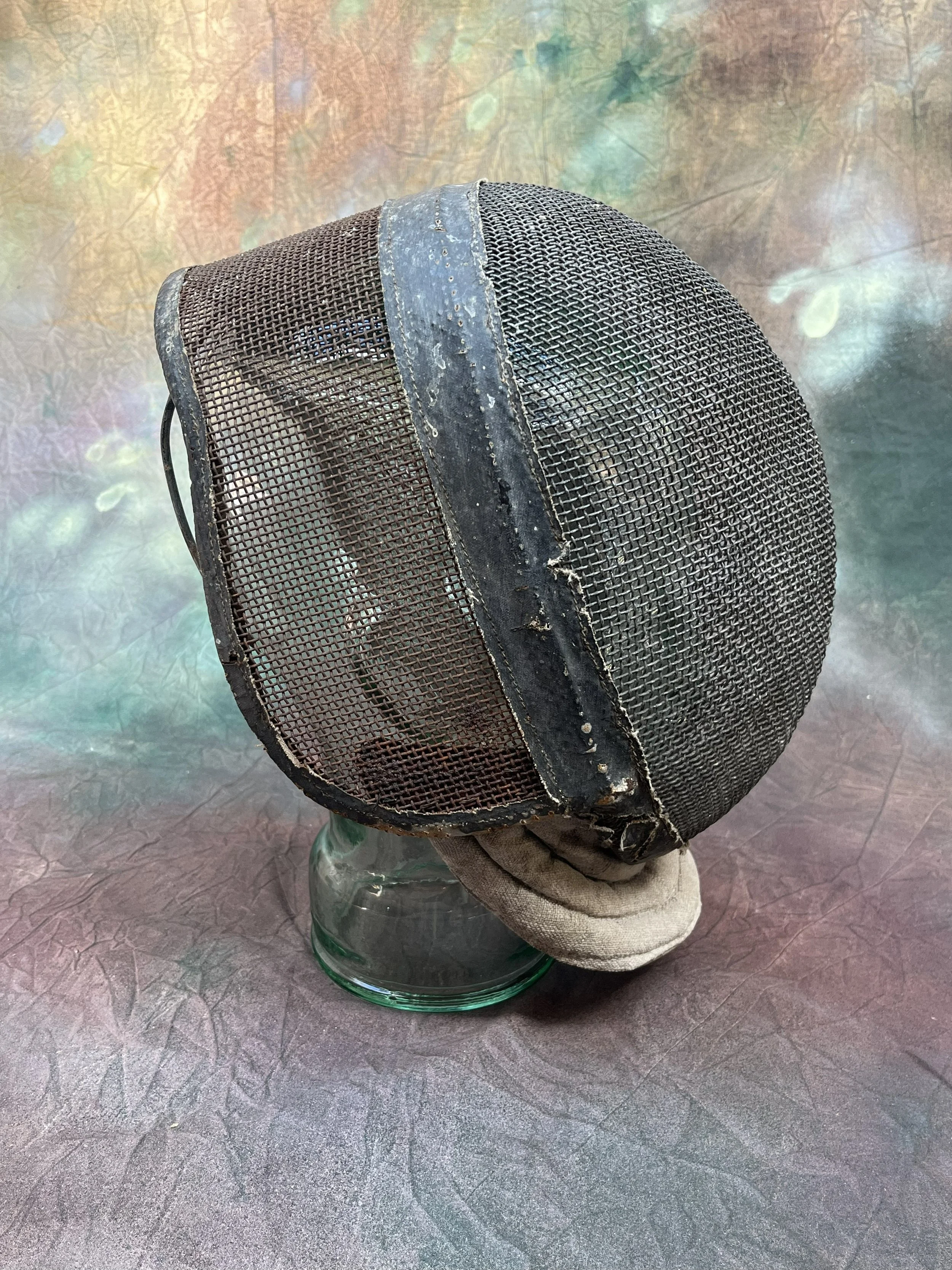 Vintage Steel and Canvas Fencing Mask