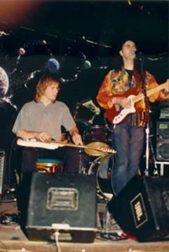 Jeff Healey sitting in with Ken's show at Clinton's, Toronto 1992. Photo: Moe Lieff