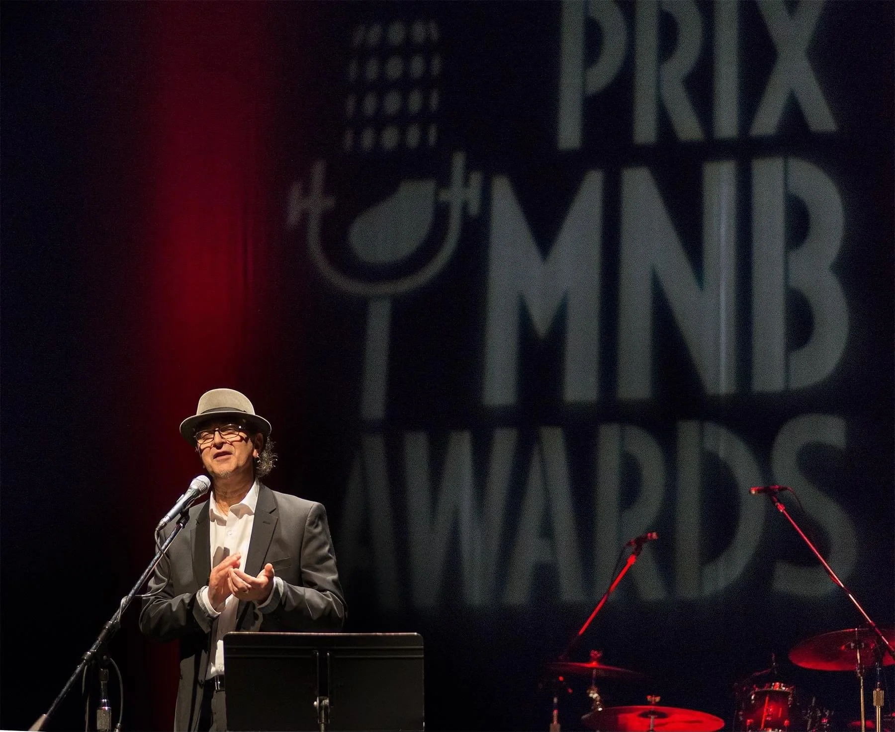 Ken speaking on his receiving the Music New Brunswick First Directors Lifetime Achievement Award. 2013.