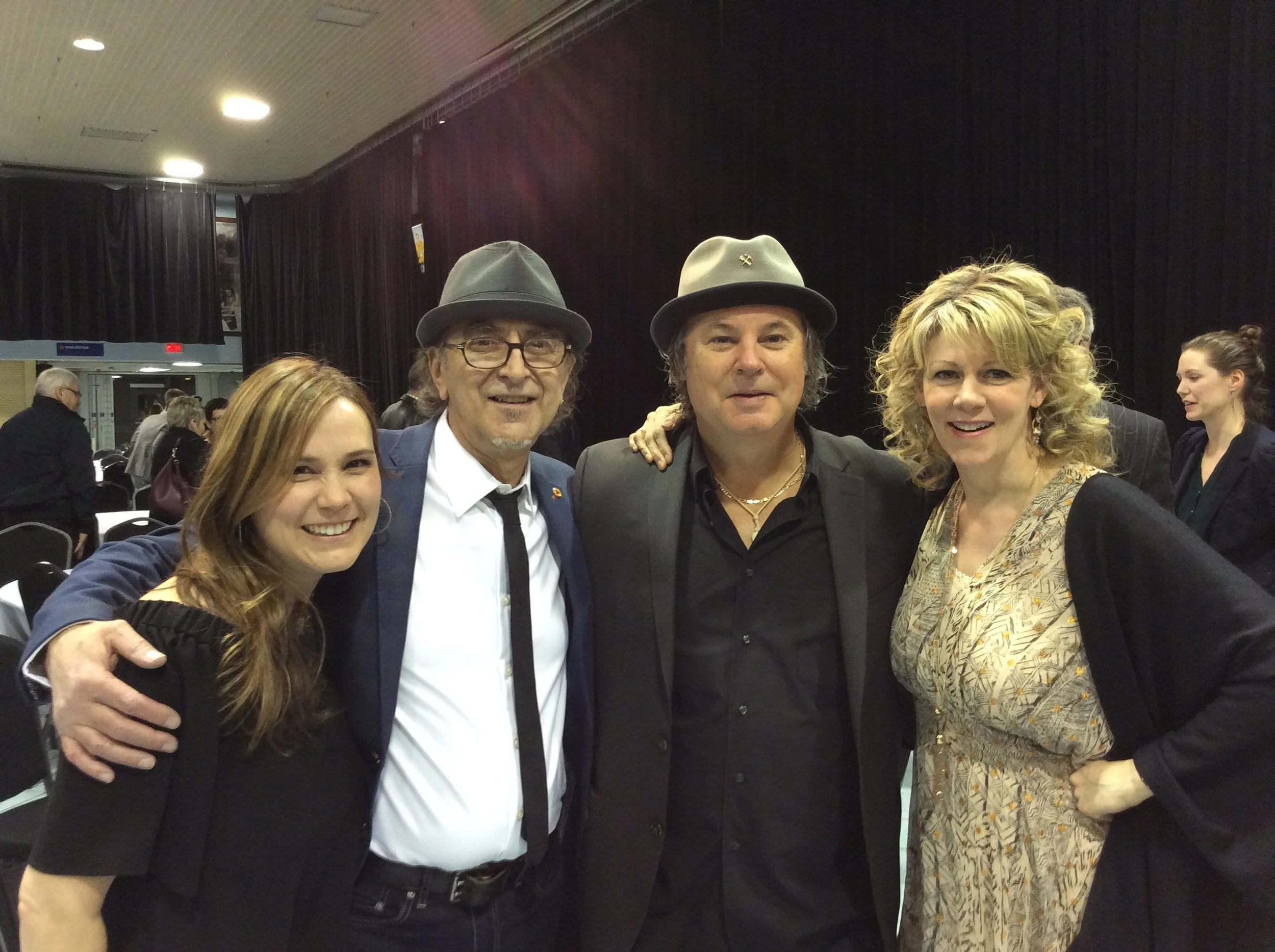 Ken was inducted into the Casino Nova Scotia Music Hall of Fame in 2016. L-R: Jessica Rhaye, Ken, Bruce Guthro, Natalie MacMaster (Inductee).