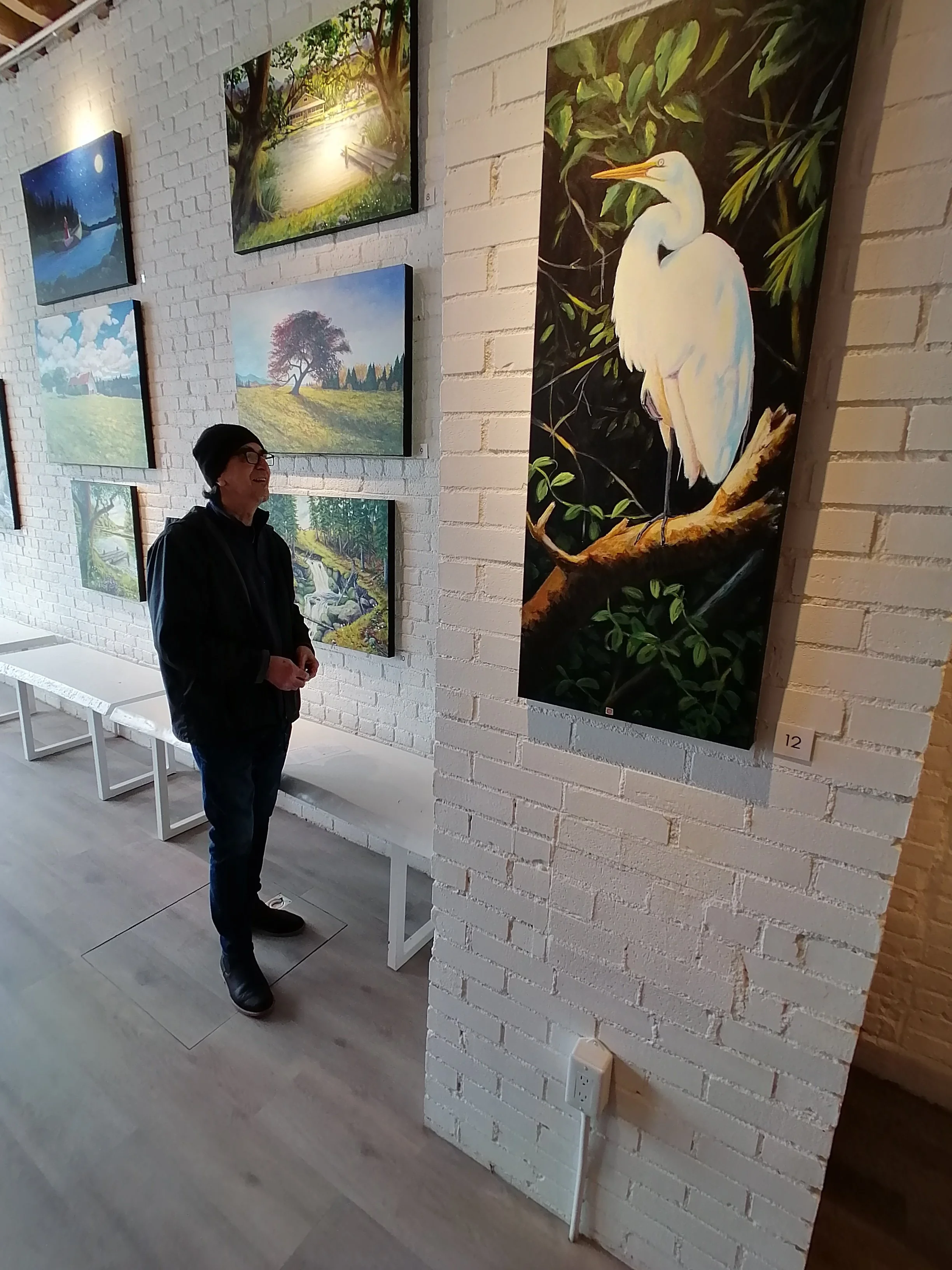 Ken at Paris Gallery, Saint John for exhibition of his art. 2021. Credit: Tony Tobias.