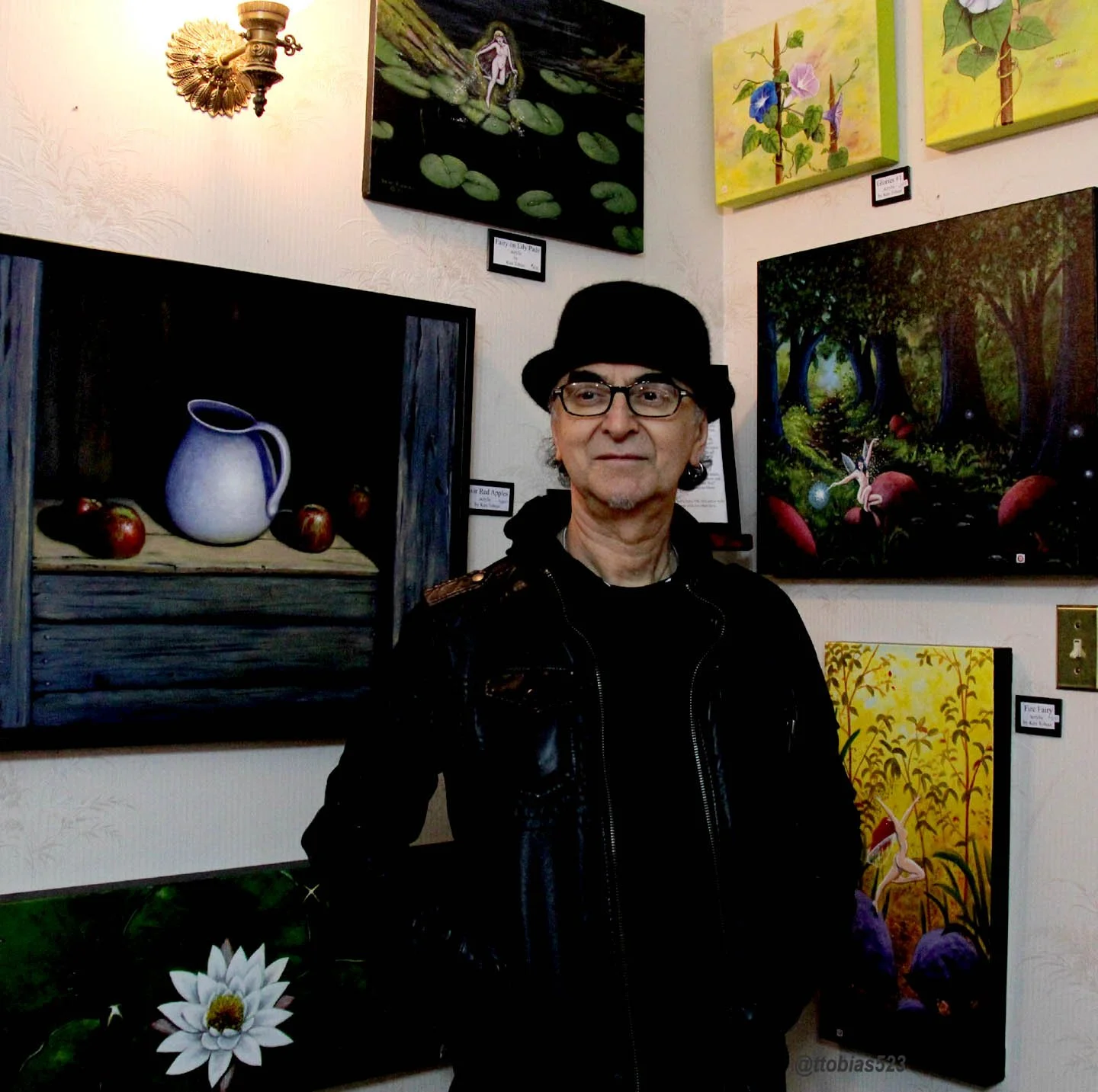 Ken and his art exhibit. Saint John.