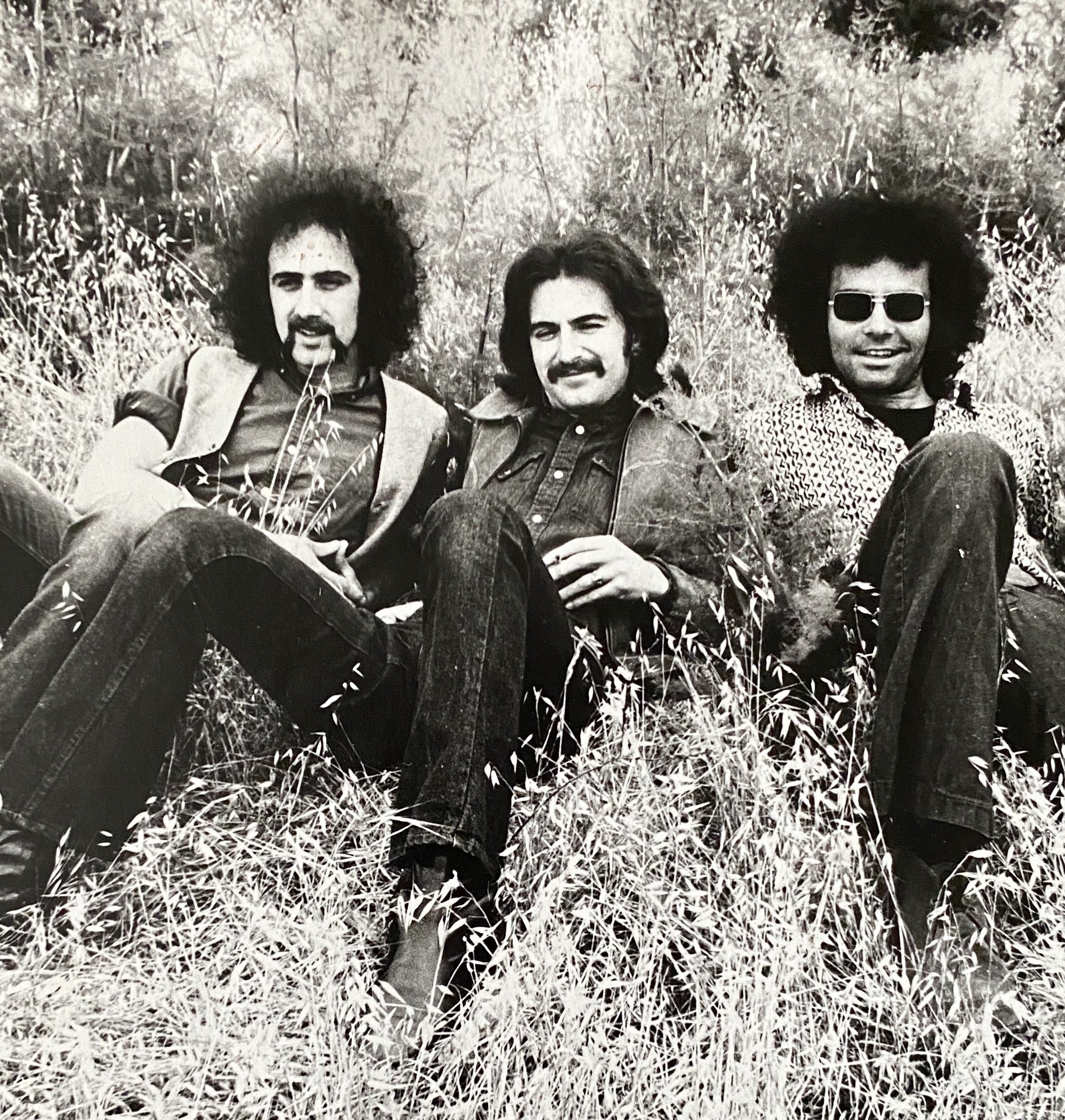 L-R: Tony Tobias, Ken Tobias, Mitchell Rose. Hollywood Hills. circa: 1971.