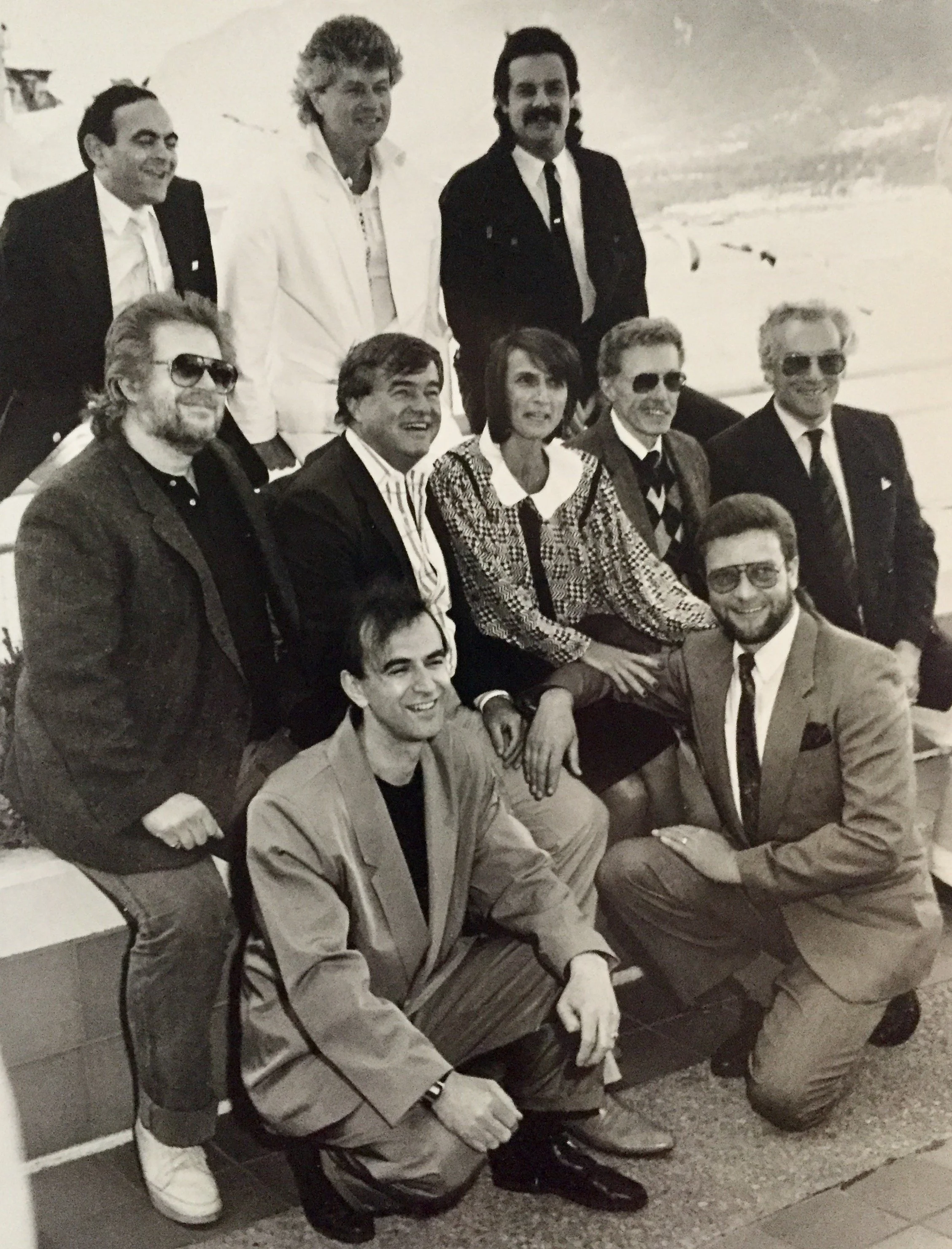 Recipients of the PROCAN Crystal Awards. Ken is in foreground. 1988.