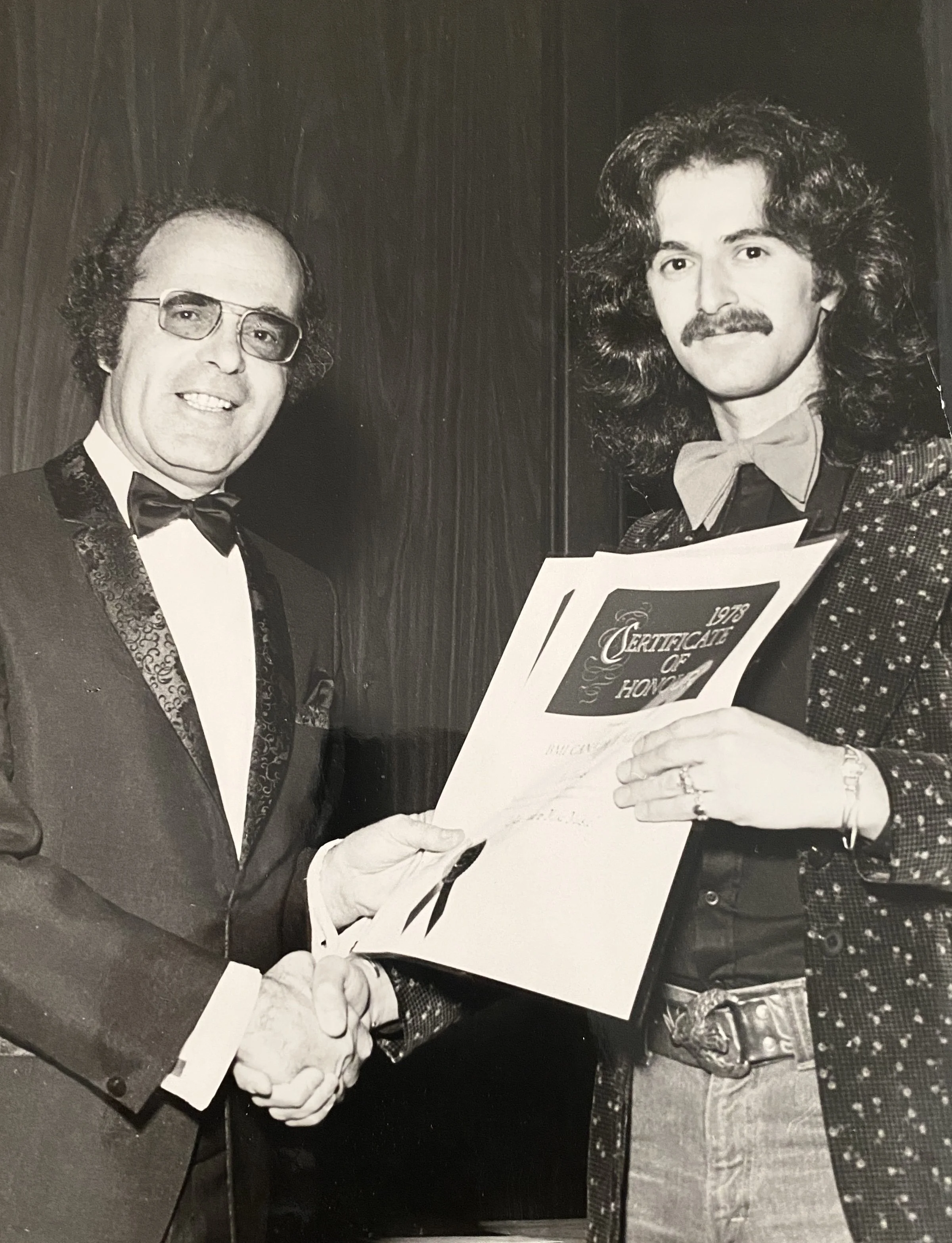 Ken receiving BMI Award 1973.