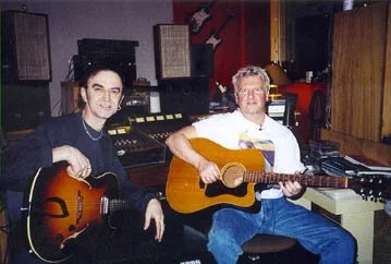 Ken with Alan Frew (Glass Tiger) for Road Stories at Ken's studio, Toronto. Photo: Ken Hadall.