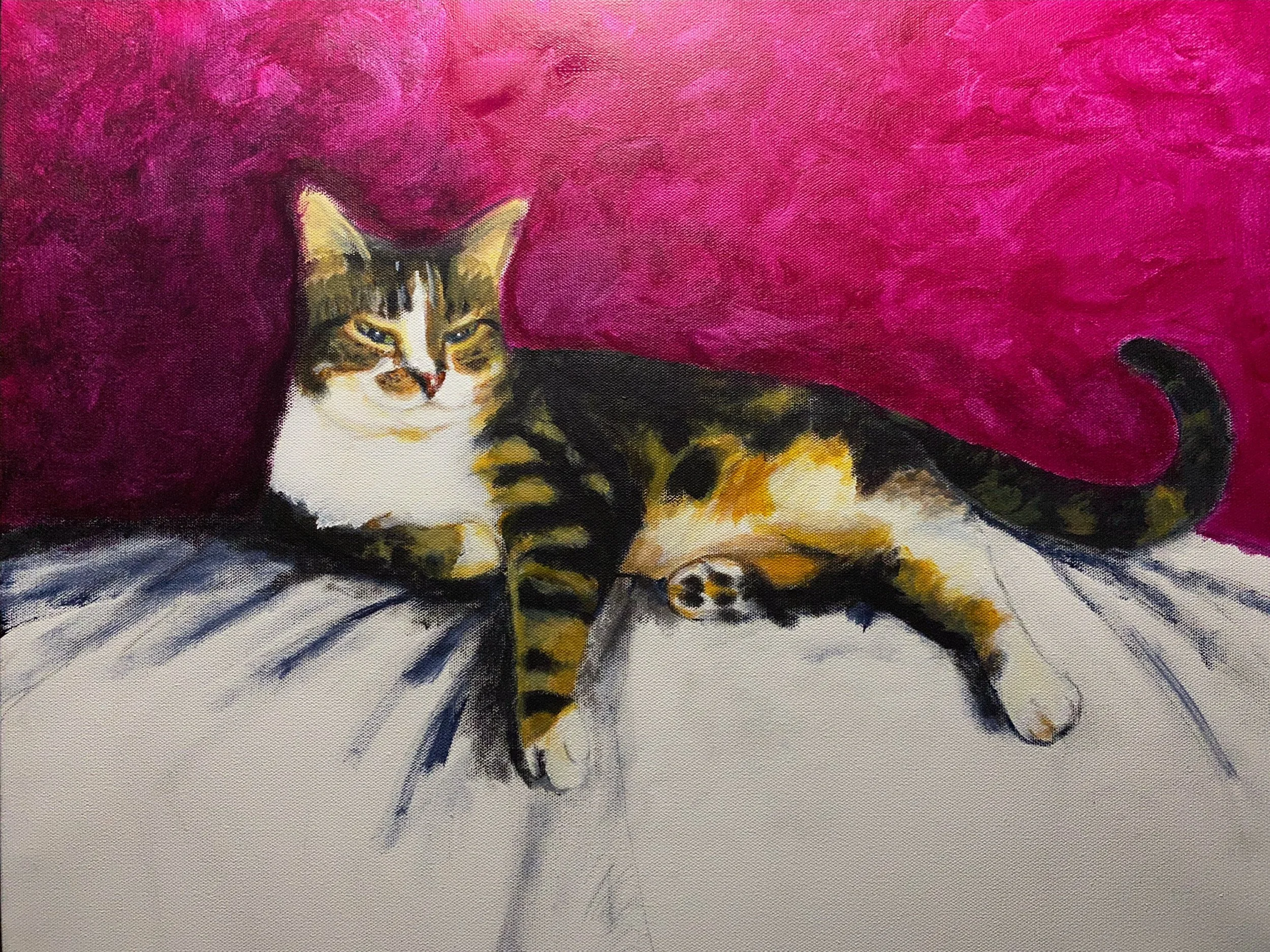 Ken's portrait of his best pal Cha Cha Girl.