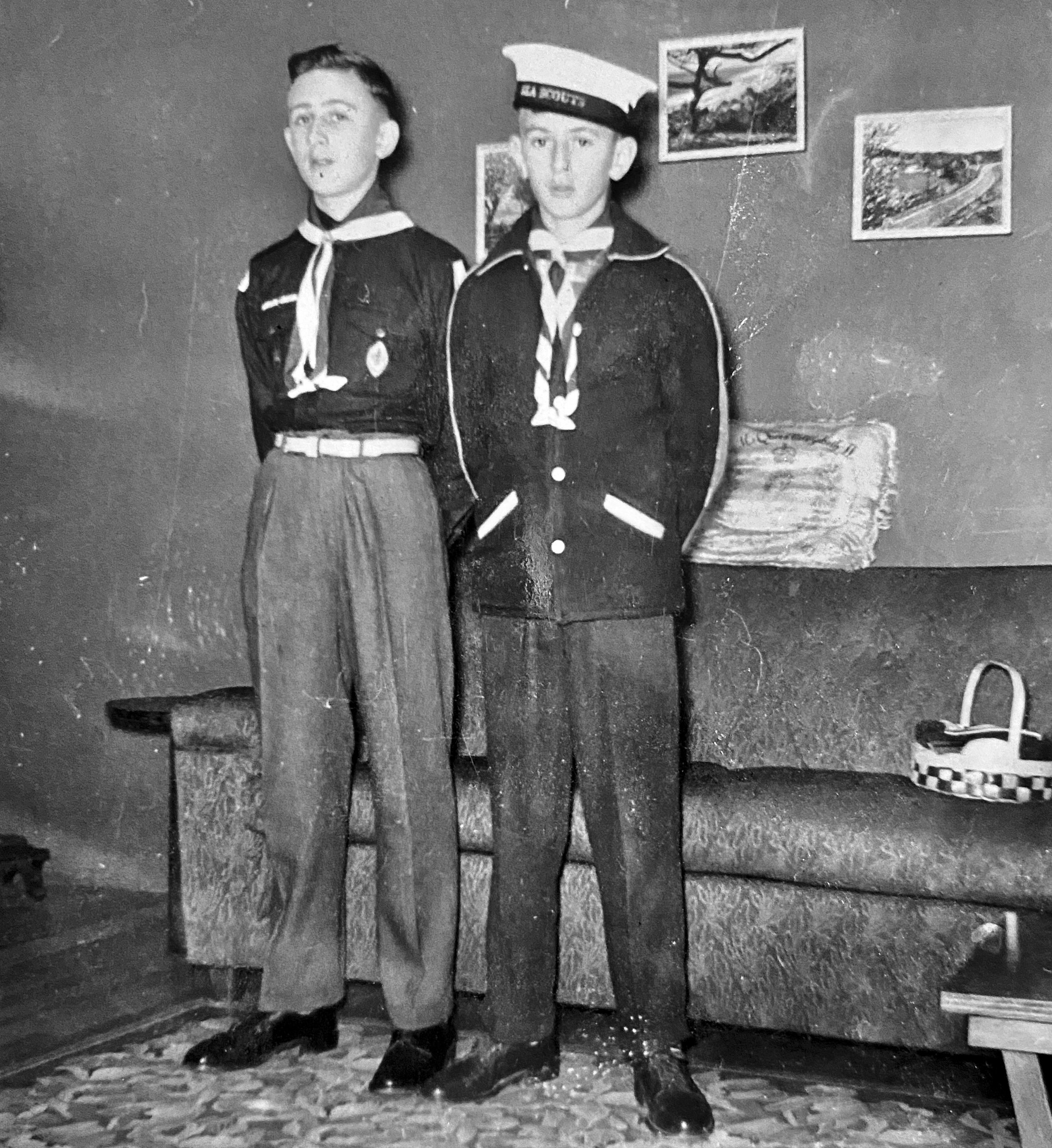 Tony and Ken. Sea Scouts.
