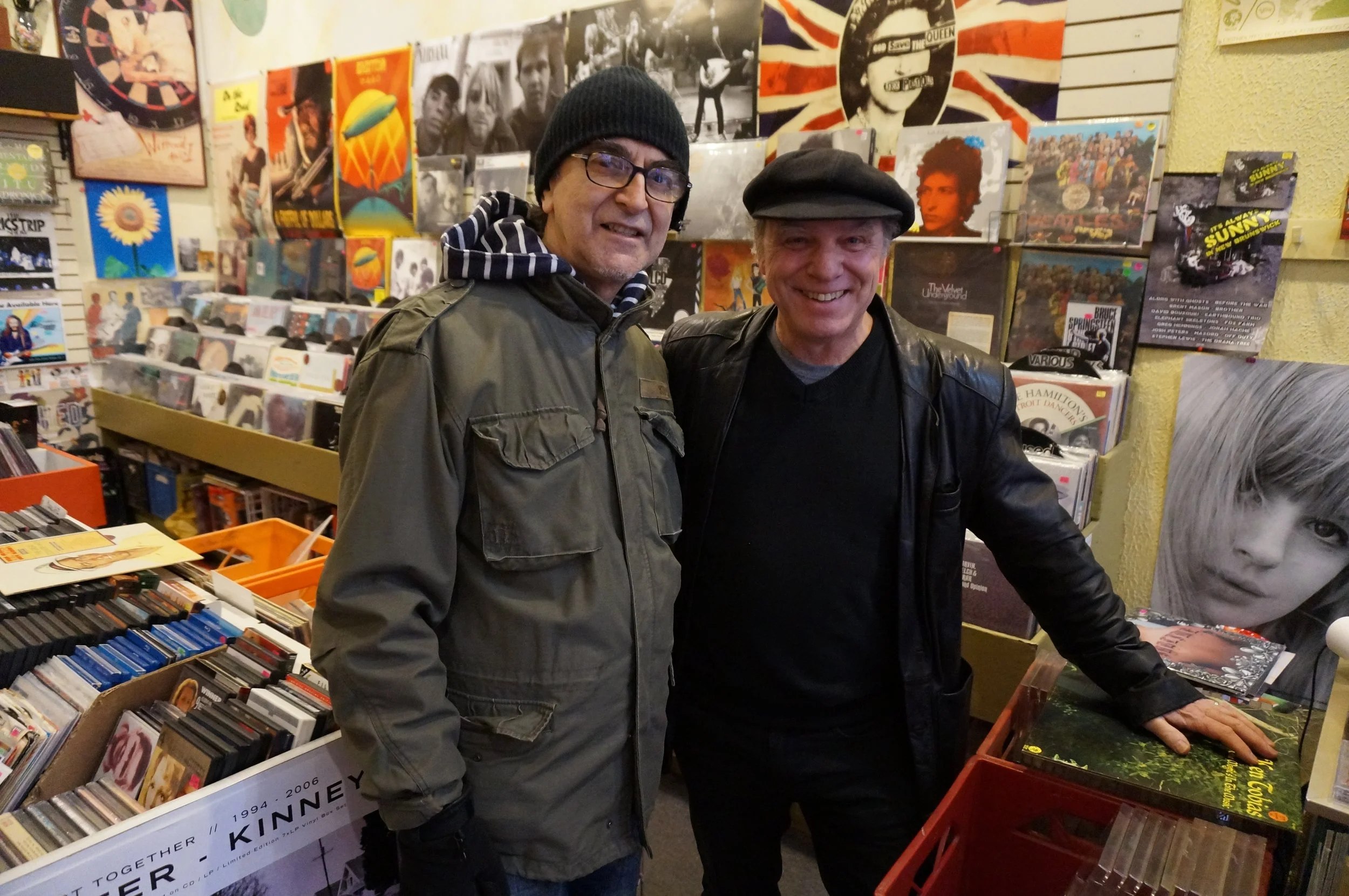 Ken with Gordie Tufts of Backstreet Records in Saint John, NB.