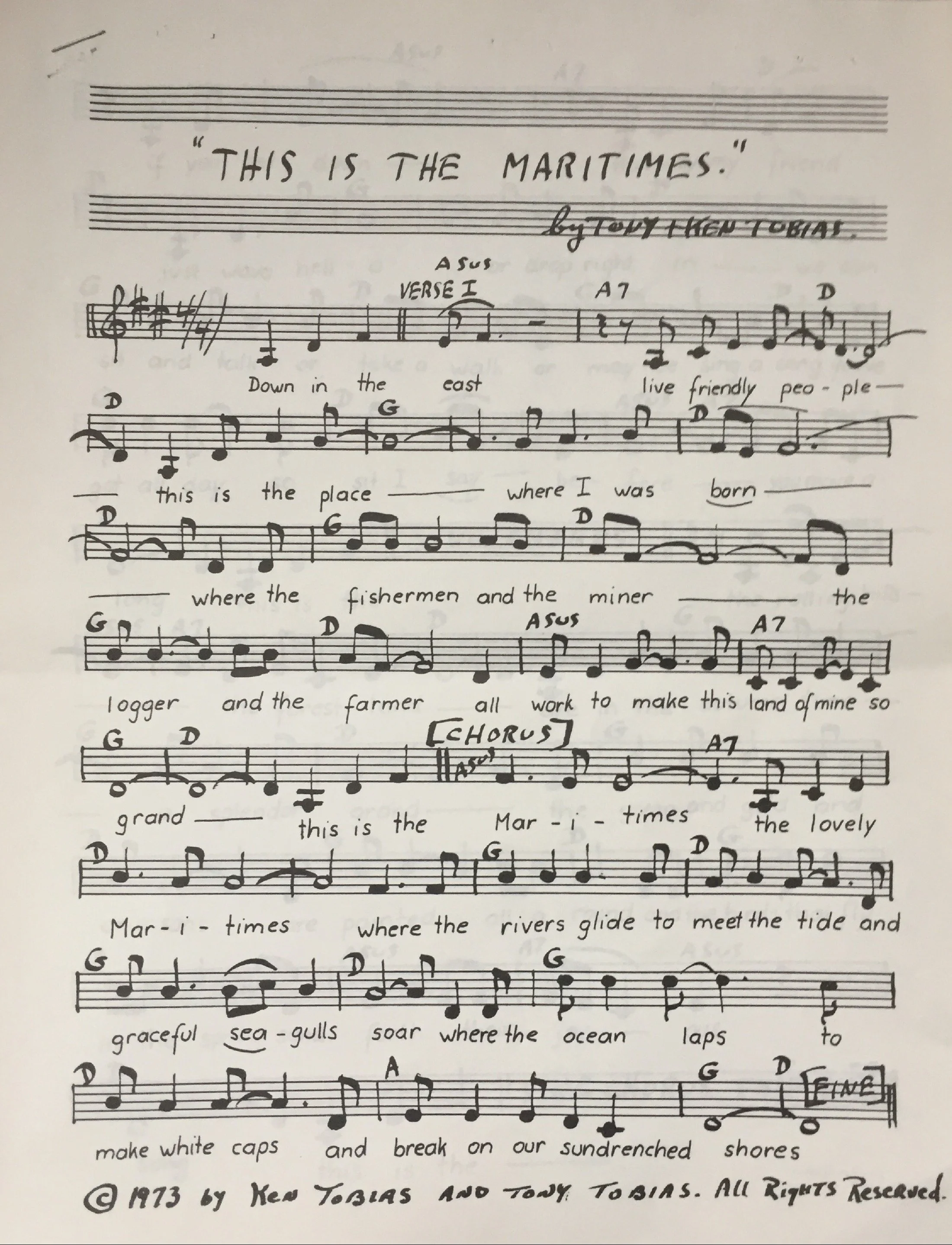 CLICK ON THE PHOTO TO VIEW VIDEO of Ken performing "This Is The Maritimes" in 1964 on Dominion Day.