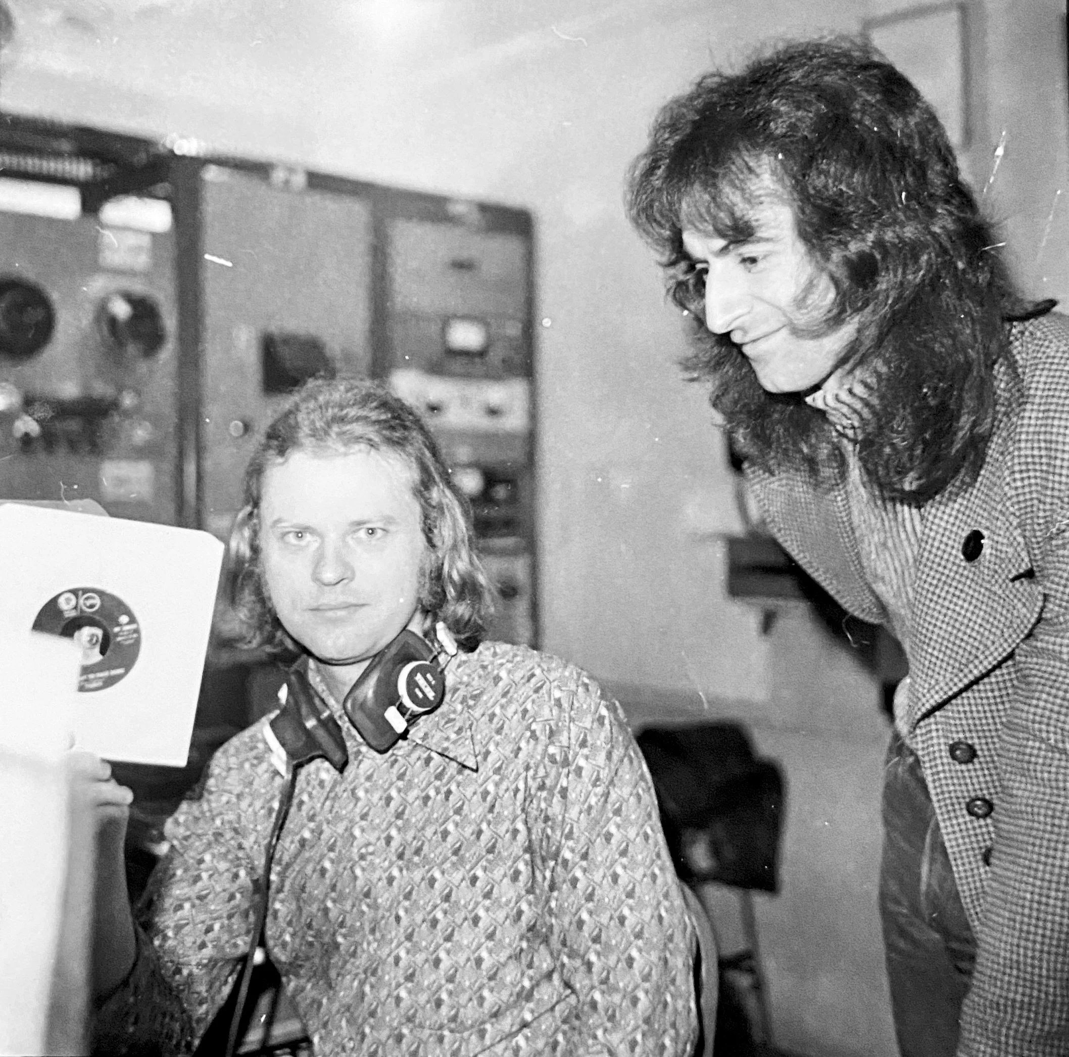 Ken visiting CHSJ radio in Saint John to promote a new single.