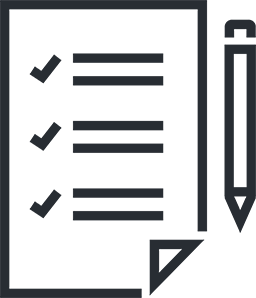 Checklist with three items marked complete and a pen beside the paper.