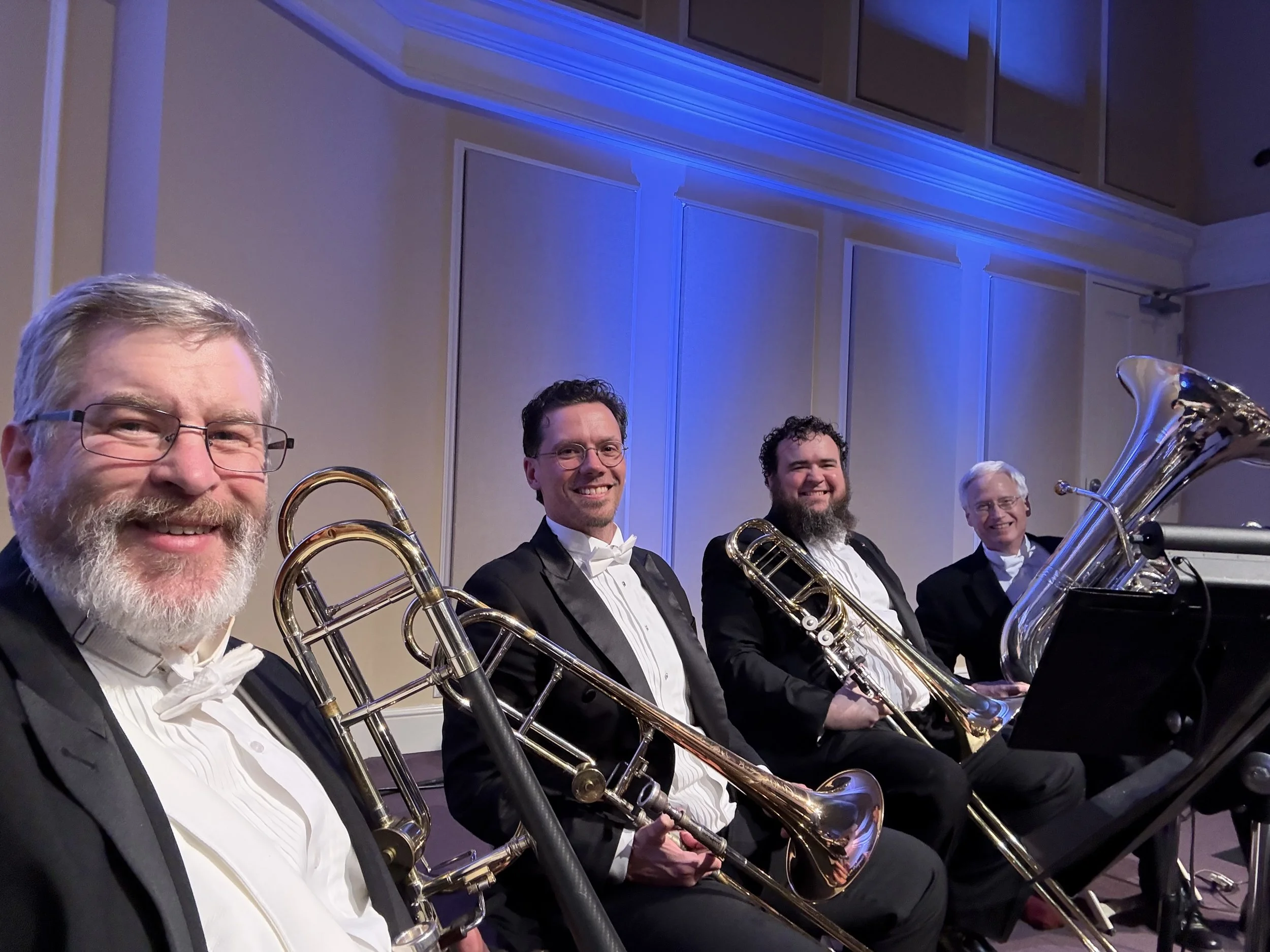 Scott performing bass trombone with the Tennessee Philharmonic Orchestra
