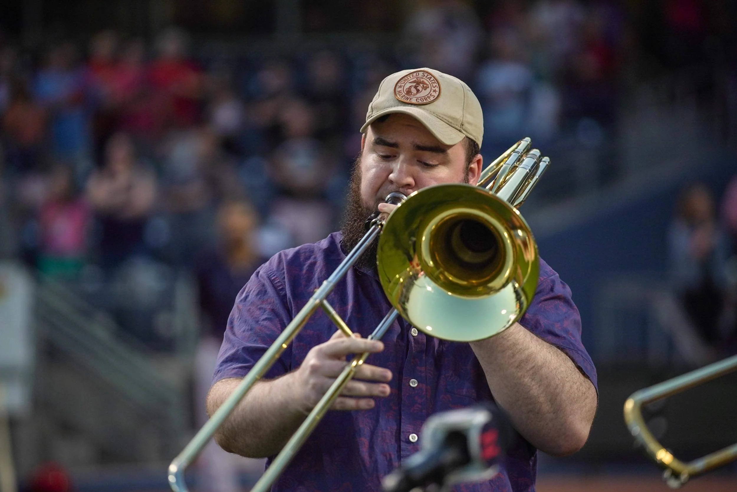 Scott B. Hearn performing the National Anthem for the Nashville Sounds baseball team