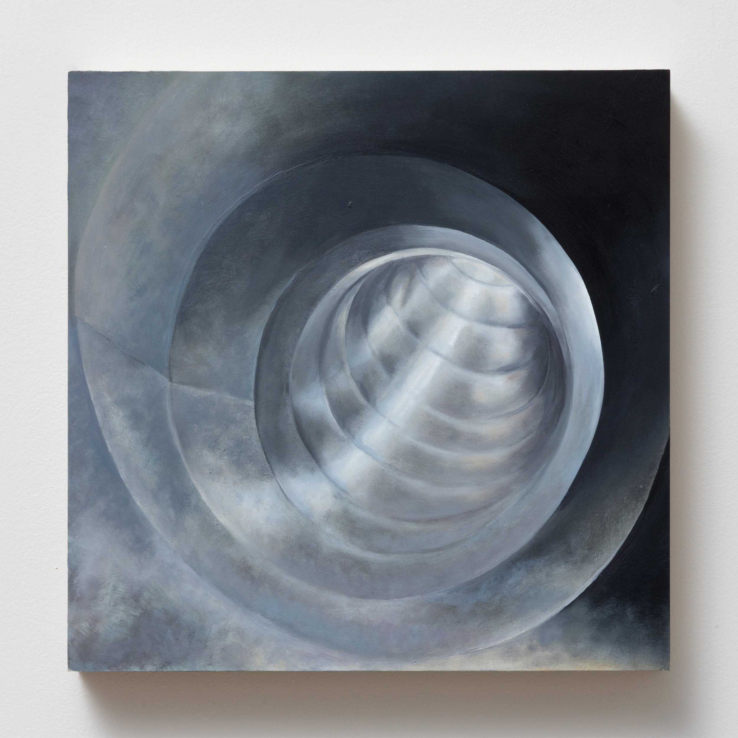 Backslide, 2025, Oil on panel, 12" x 12"