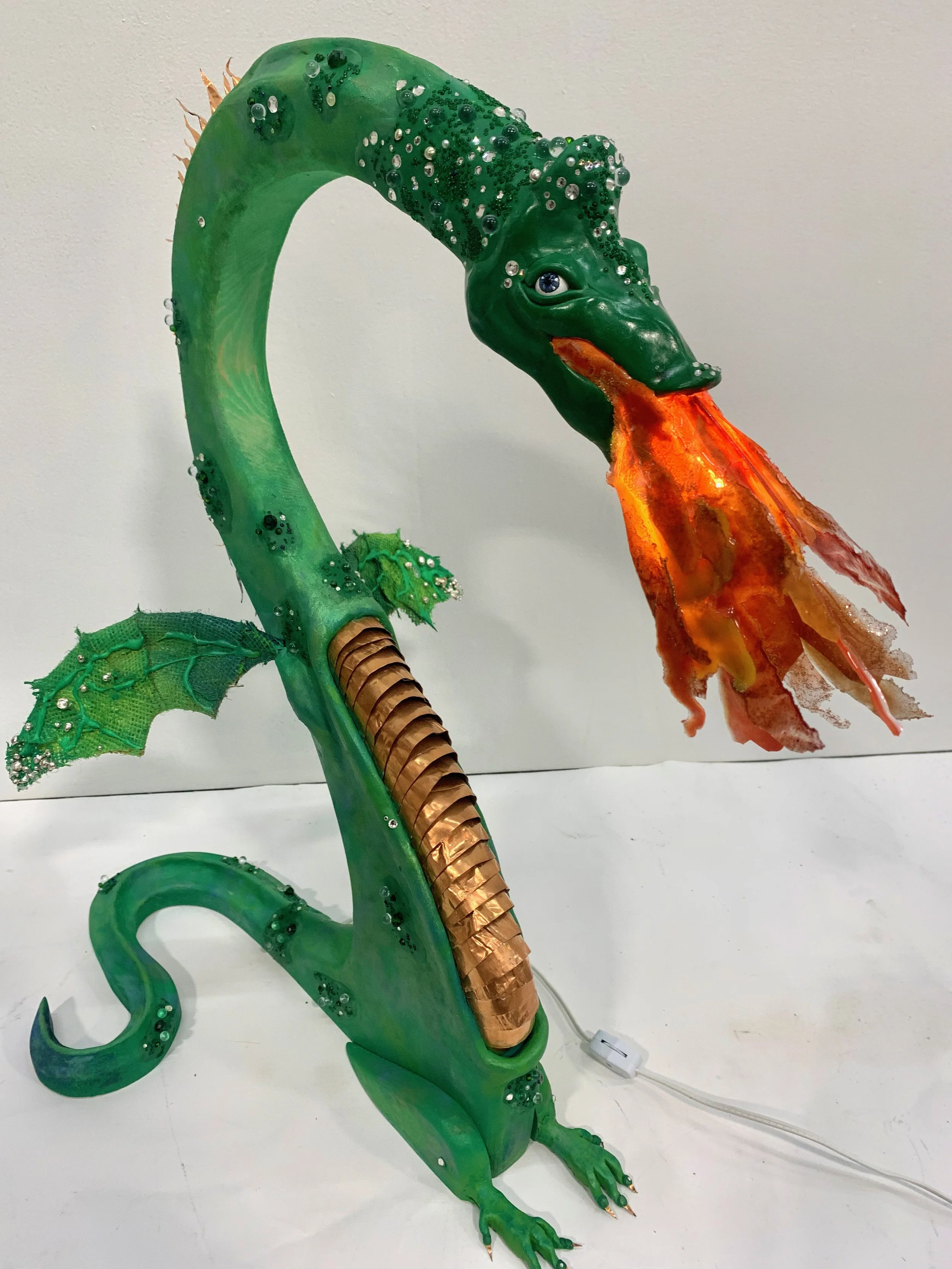 Dragon lamp, 2023, 22" x 24" x 15"
