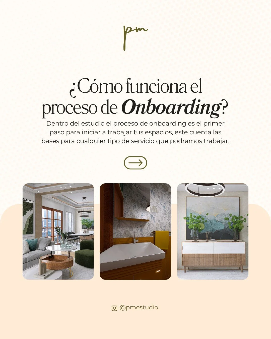 El primer paso dentro del estudio es el proceso de onboarding donde cenamos las bases de nuestro proceso de dise&ntilde;o. 

Este esta compuesto de 3 pasos iniciales: 

- Brief de dise&ntilde;o 
- Reuni&oacute;n inicial 
- Moodboard 

Estas dan paso 