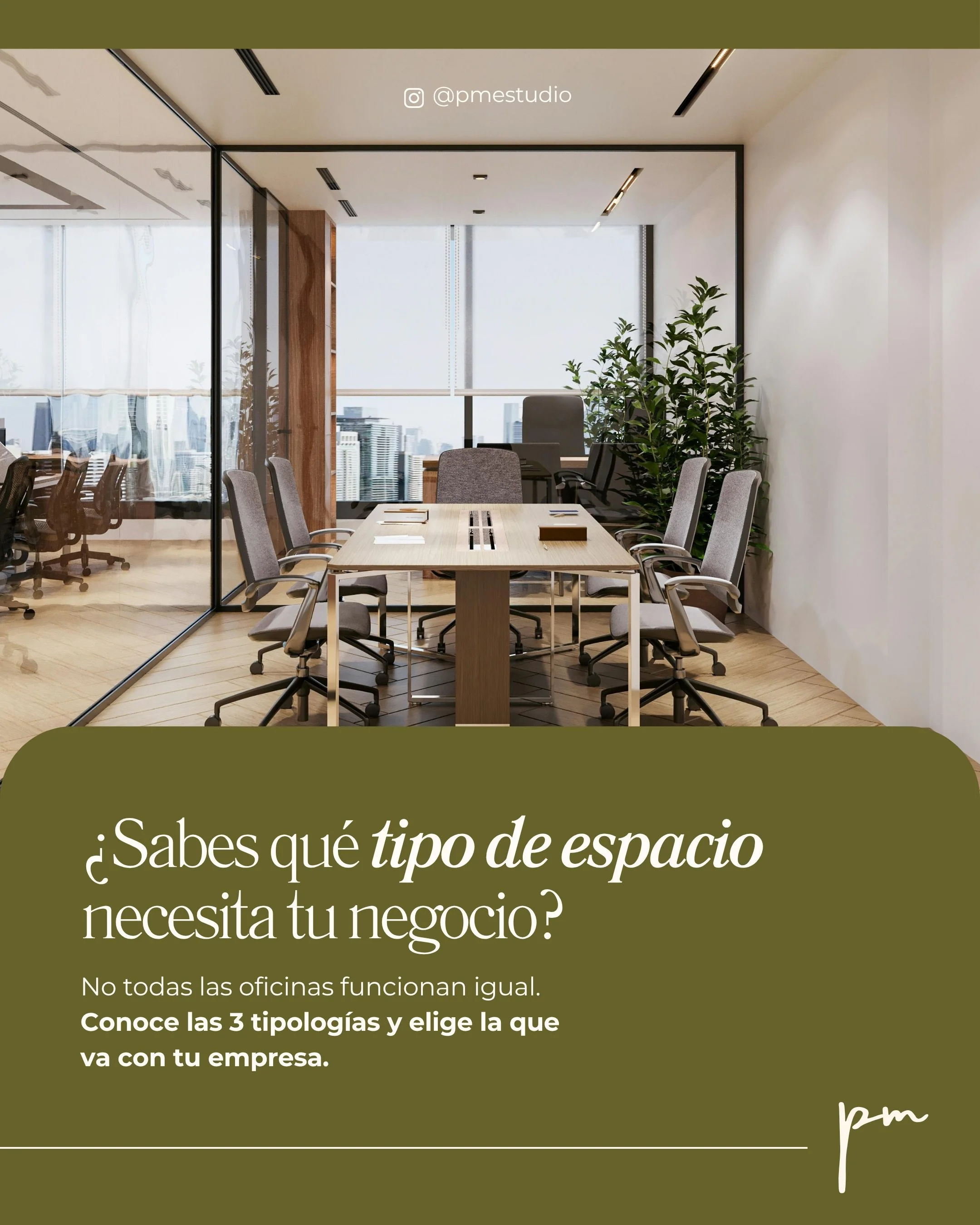&iquest;Sabes qu&eacute; tipo de oficina necesita tu negocio? 🏢

No todas las empresas funcionan igual, y el espacio donde trabajas deber&iacute;a reflejarlo.

Hay 3 tipolog&iacute;as b&aacute;sicas que pod&eacute;s combinar seg&uacute;n tu equipo, 