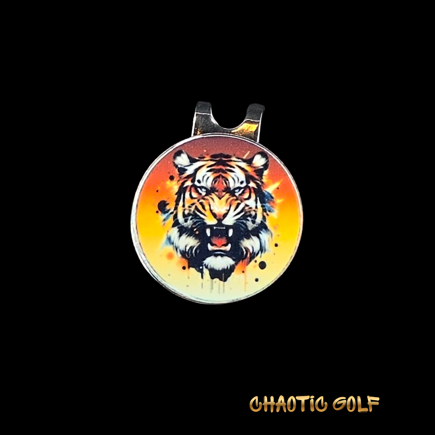 Chaotic Tiger Golf Ball Marker