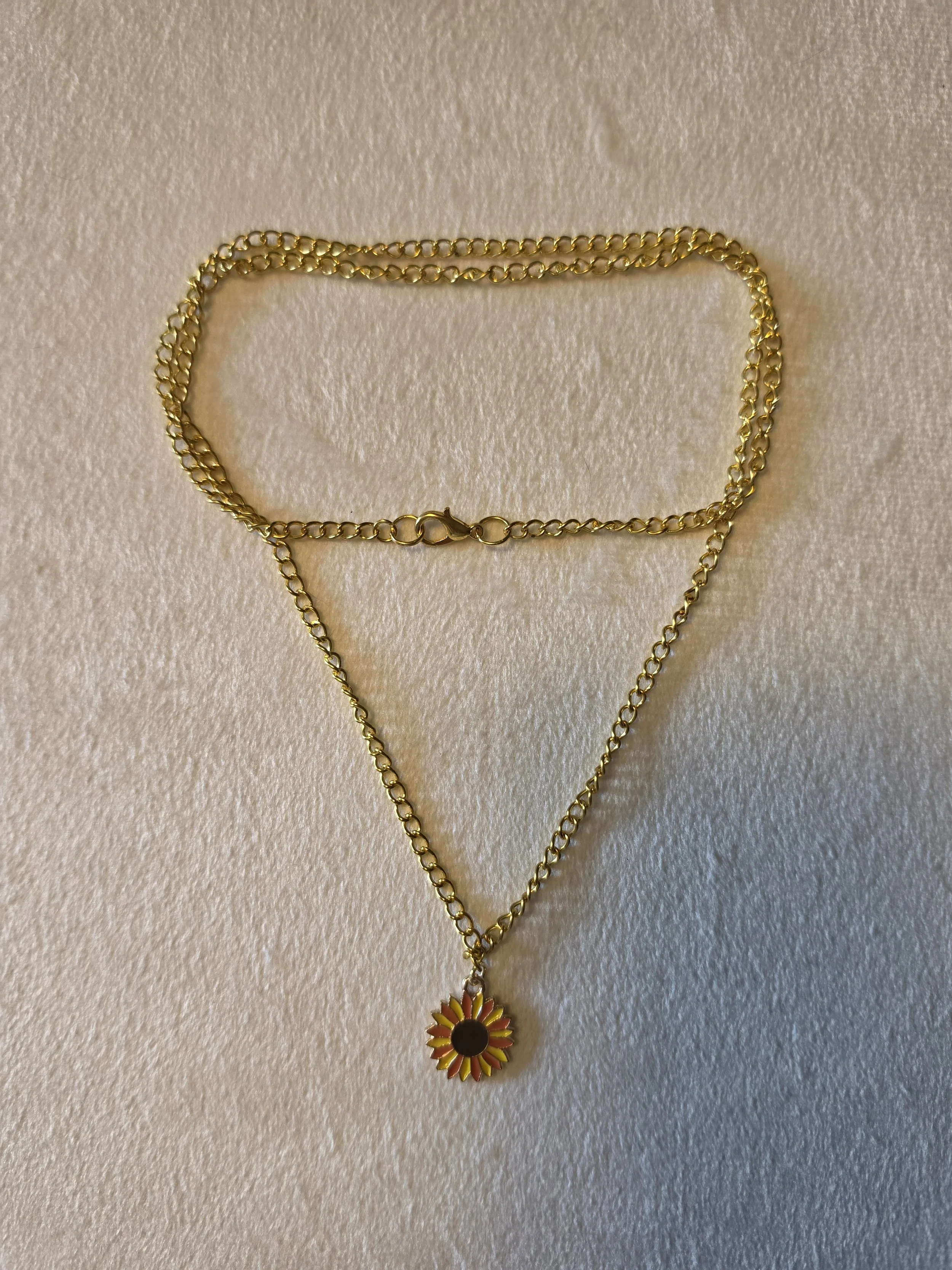 Sunflower Charm Necklace