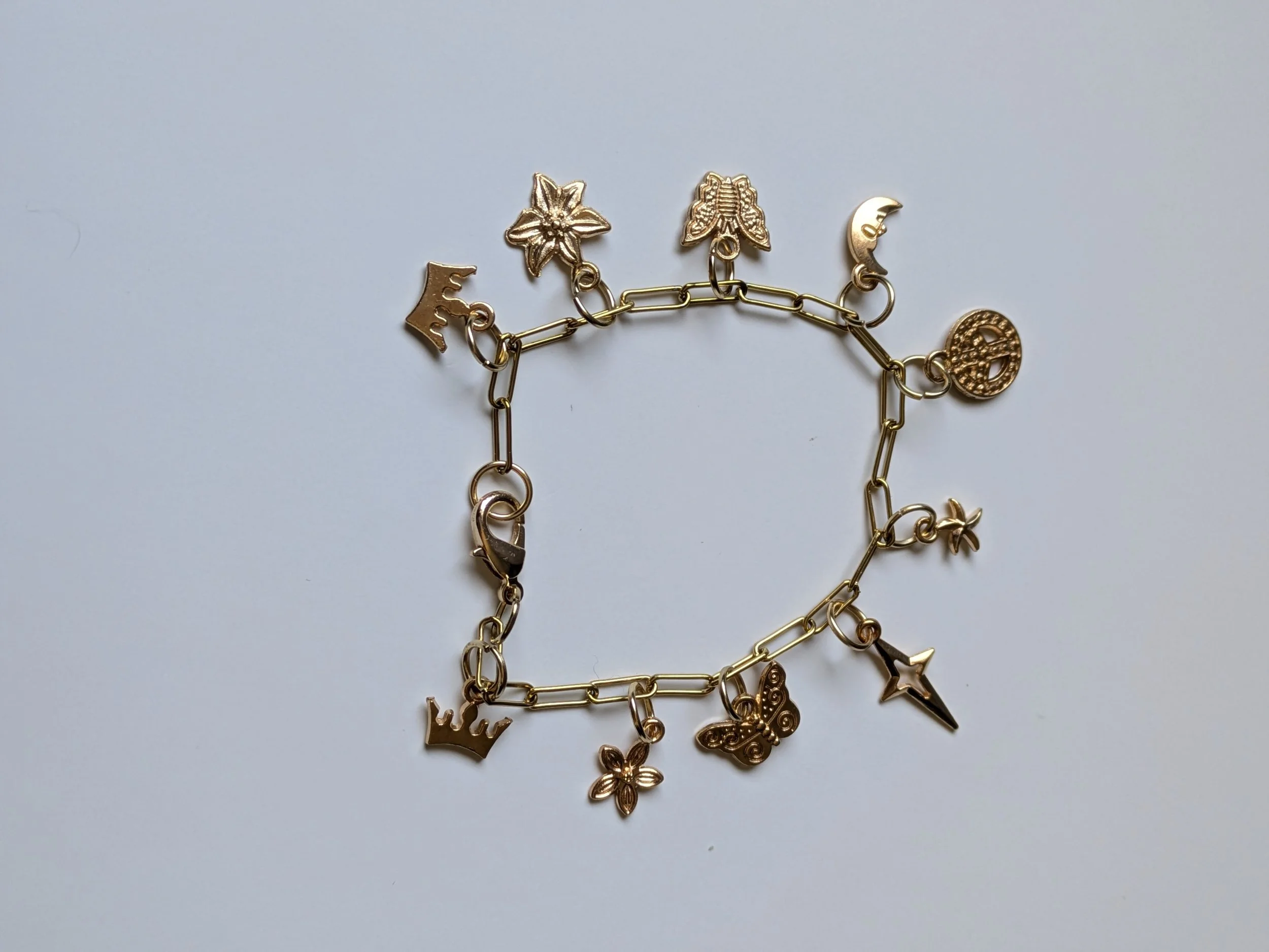 Golden Love Charm Bracelet