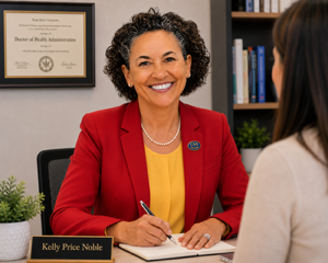 Dr Kelly Price at Desk