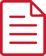 Icon of a red document or paper with lines of text.