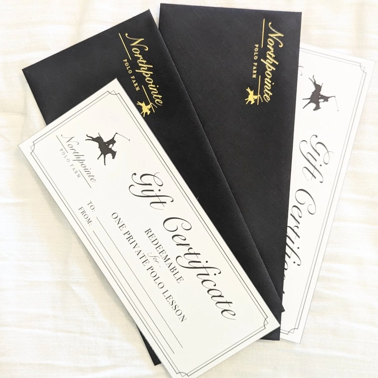 Just dropped off some newly purchased gift certificates! Give the gift of polo to someone this summer and they'll love you forever &hearts;️✨🐎. Contact Kate at 412-444-8614 or info@northpointepolo.com to order yours.