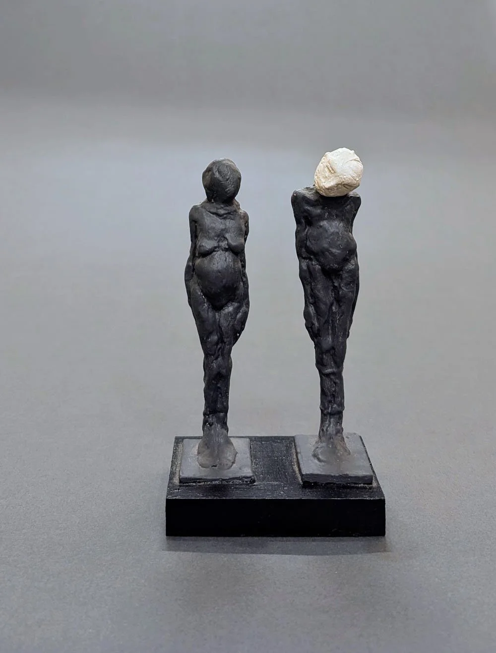 Untitled Dbl Figure • 2025 • Resin and Wood • 6.5 x 4 x3 Inches