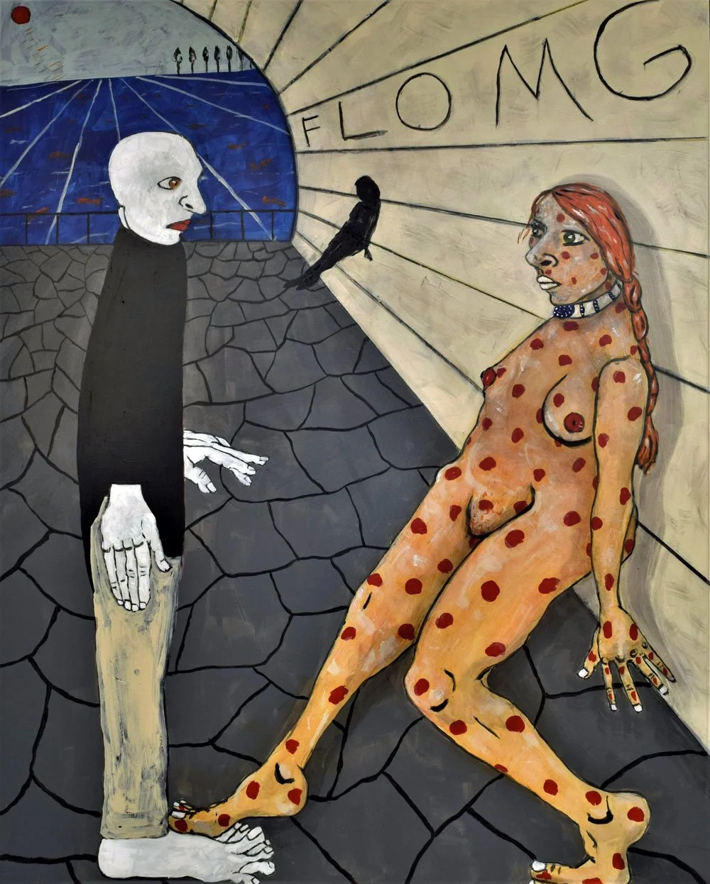 From your Mouth to Me  •  Acrylic on Birch Panel  •  60 × 48 inches