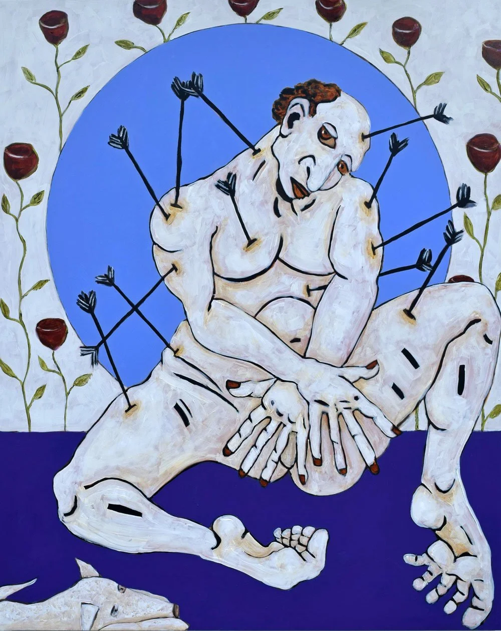 Sabastian • 2023 • Acrylic on Birch Panel • 60 x 48 inches