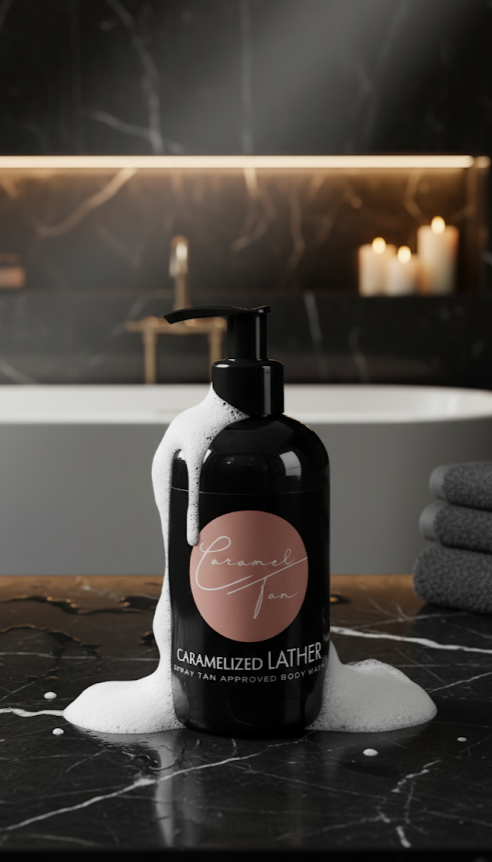 Gentle cleanser safe for spray tan skin