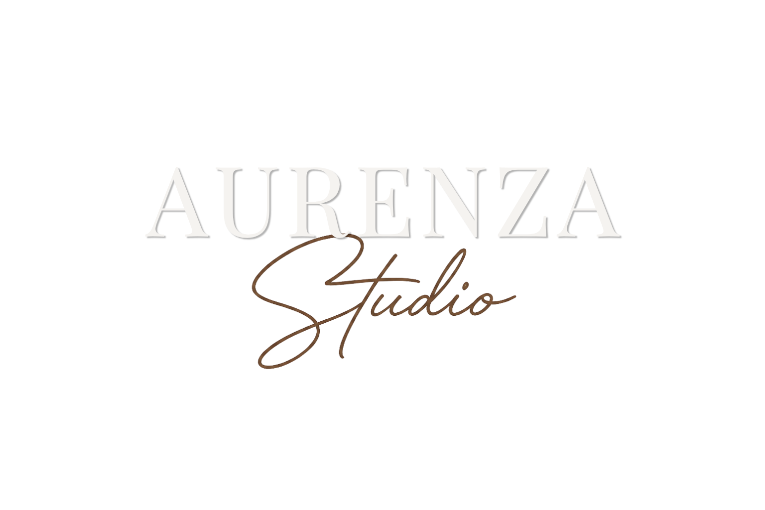 Aurenza Studio logo for luxury spray tanning, Red Light Therapy, and permanent jewelry in Austin