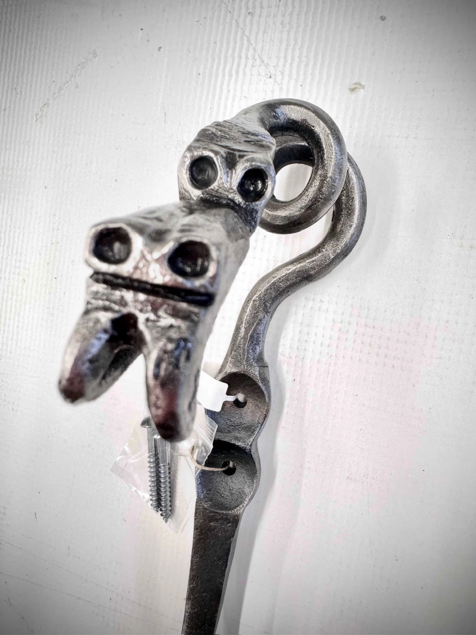 Hand forged bearded dragon hook