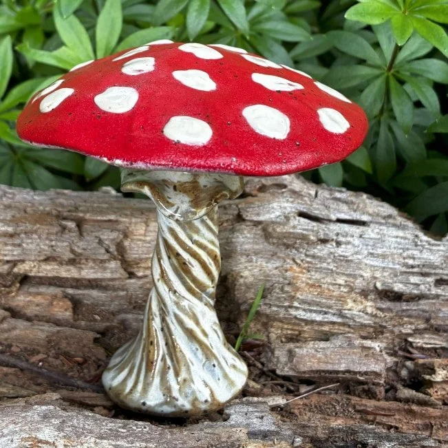 Ceramic Red Mushroom by Jimmy Richardson