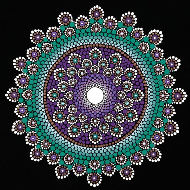 Purple & Teal Mandala by Jennifer Sharkey