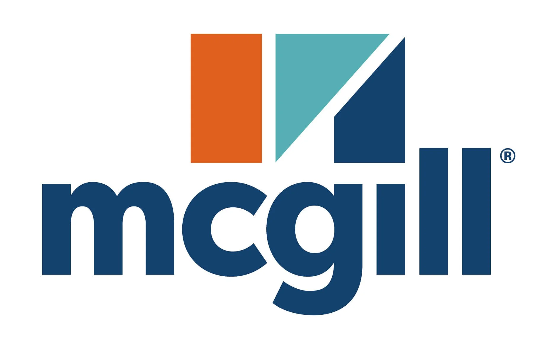 McGill logo featuring three stylized, colored rectangles and the company name in bold, dark blue text.