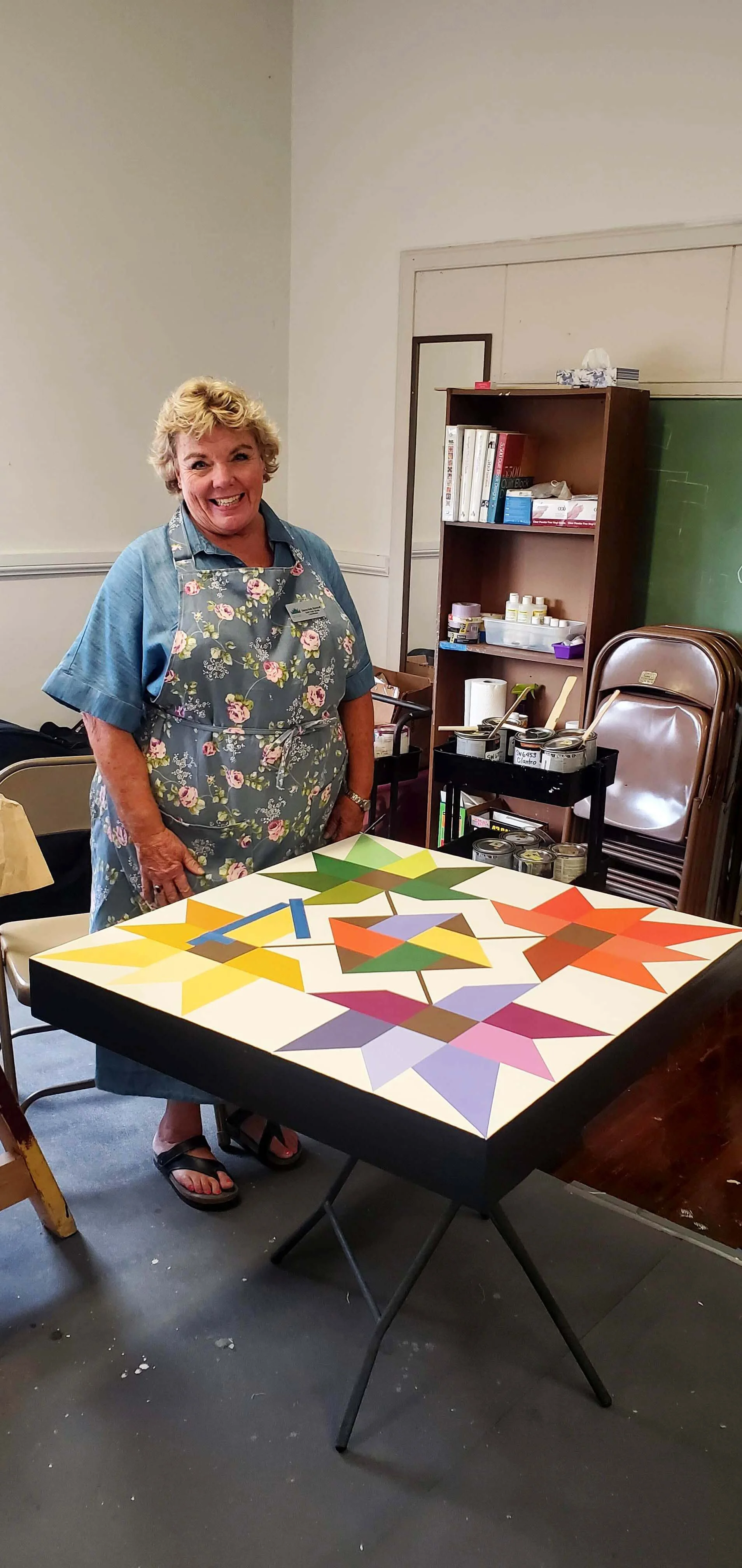 Danna Kelly Bohnhoff in the Quilt Block Studio
