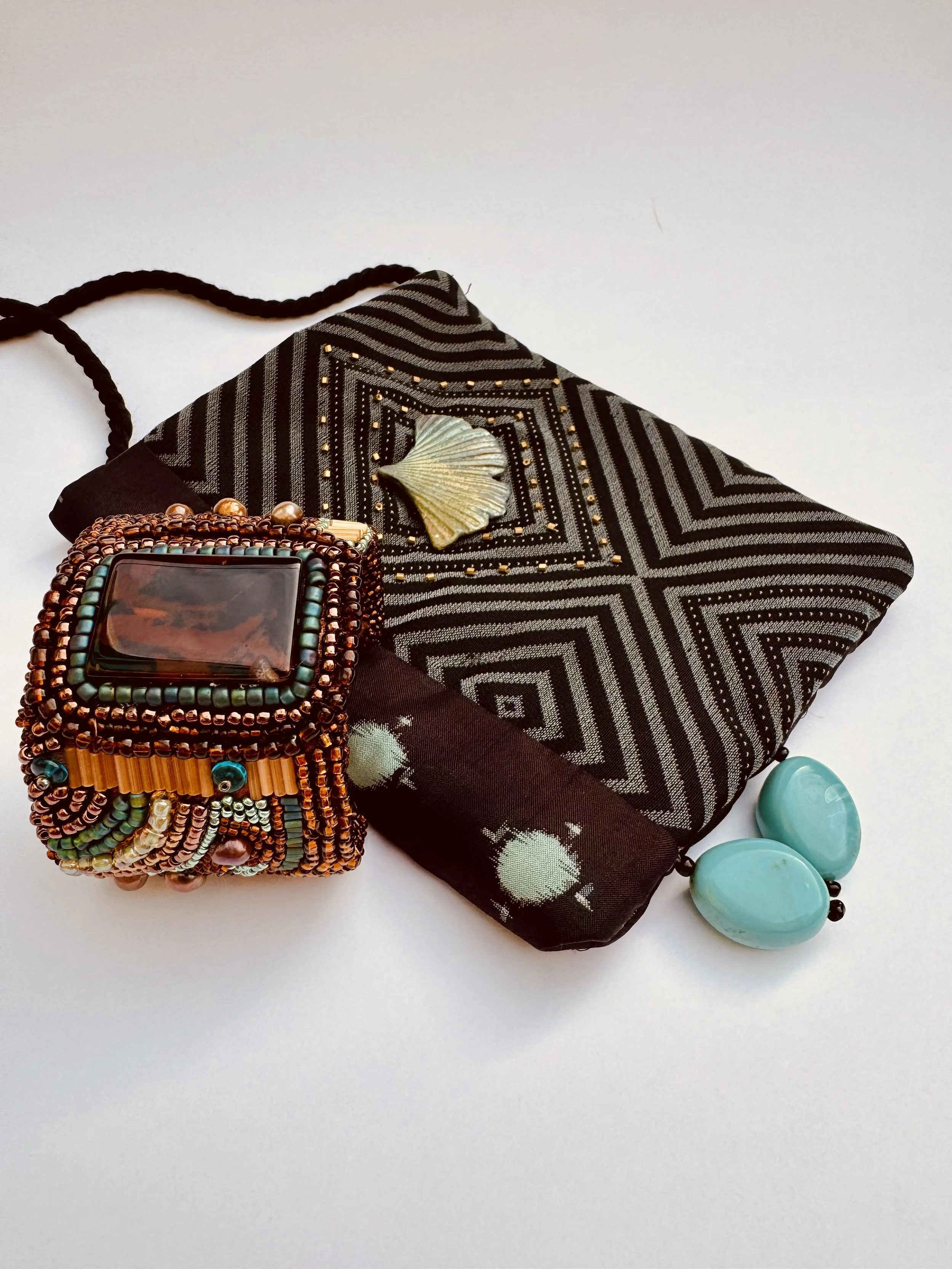 Beaded Cuff and Purse by Karen Stockwell